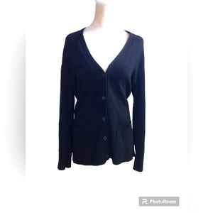 Jenni Kayne Woman's Everyday Wool & Cashmere Blend Cardigan Black Size M